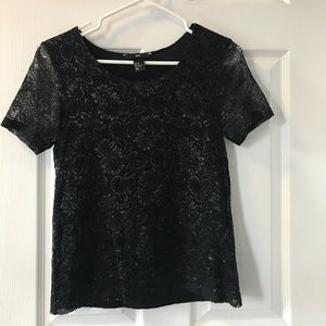 Black H&M Short Sleeve Blouse
